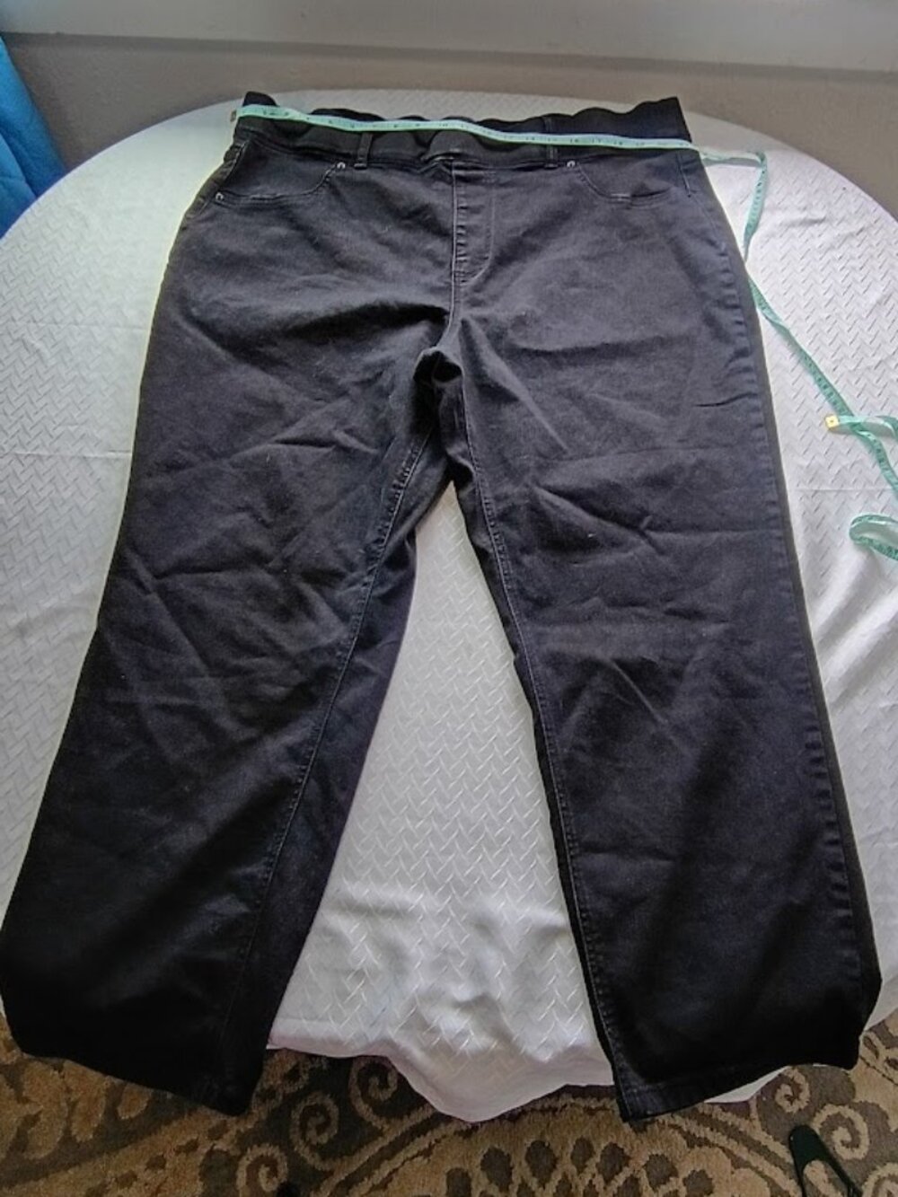 Terra & Sky Women's Black Straight Leg Jeans 2X 20W-22W